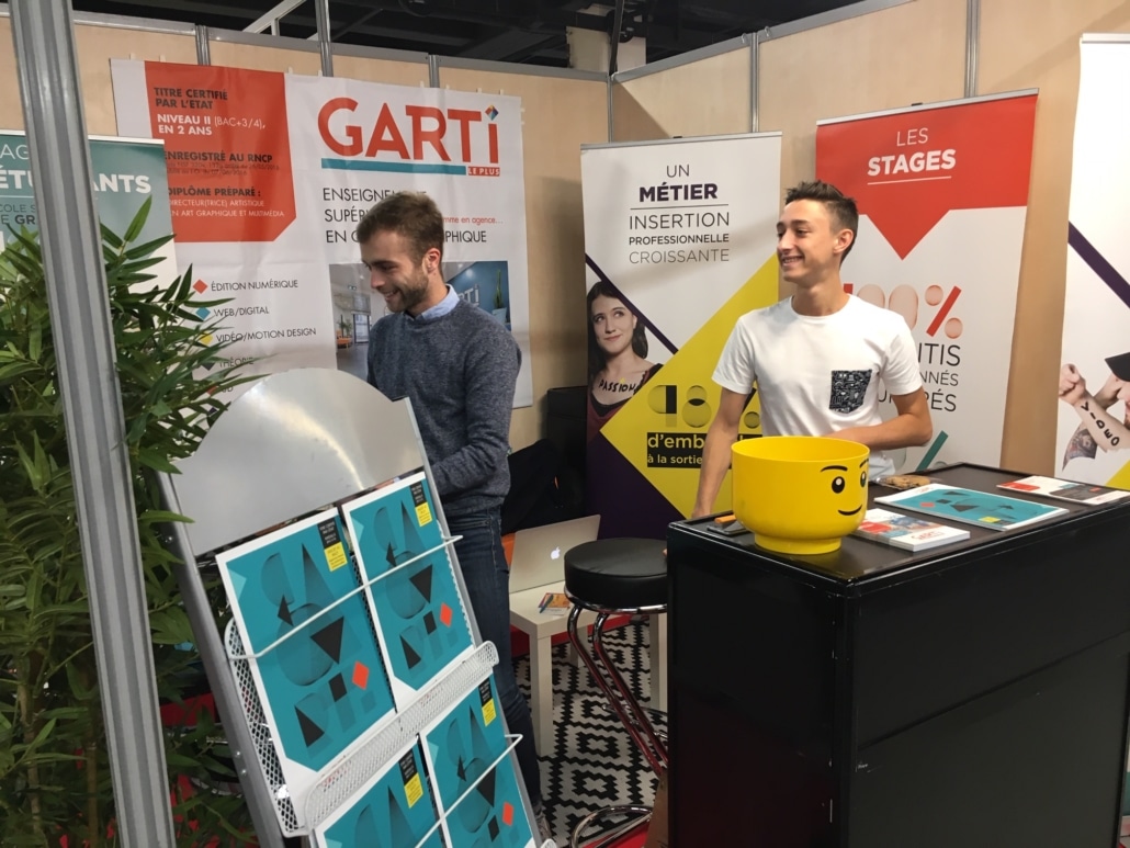 L’École de Graphisme Garti au Salon de l’Étudiant à la Cité Universitaire en septembre 2019